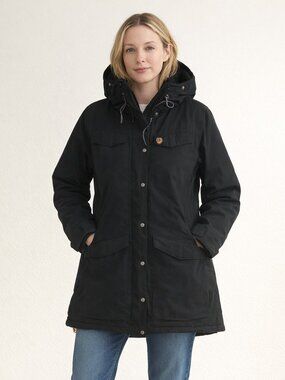 Fjällräven Nuuk Parka Size Large Black  86369 W  Women